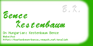 bence kestenbaum business card